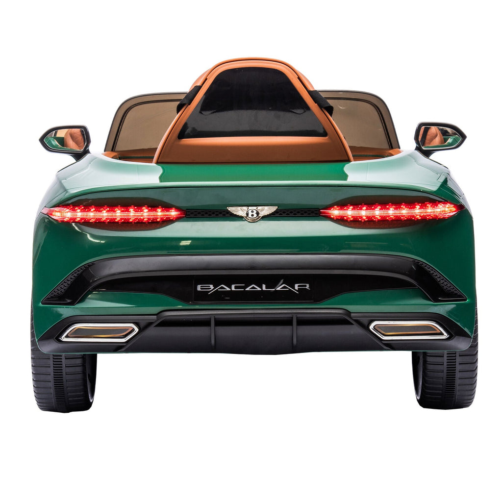 Licensed 2.4G Electric 12V Kids Ride On Car with 3 Speeds - Bentley Green