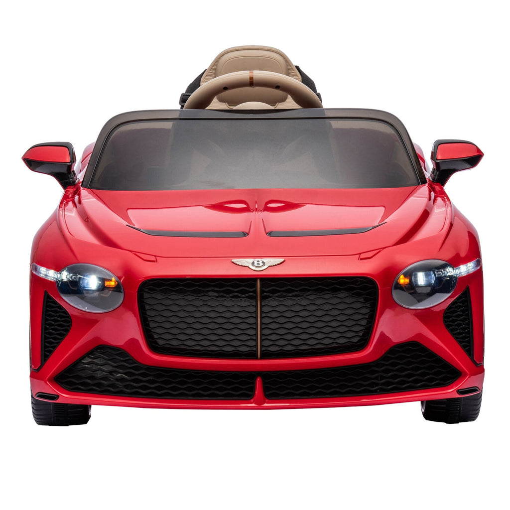 Licensed 2.4G Kids Ride On Car with 3 Speeds - Electric 12V Bentley Red