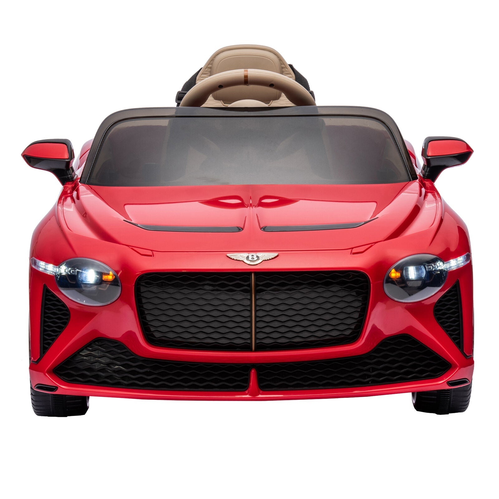 Licensed 2.4G Kids Ride On Car with 3 Speeds - Electric 12V Bentley Red