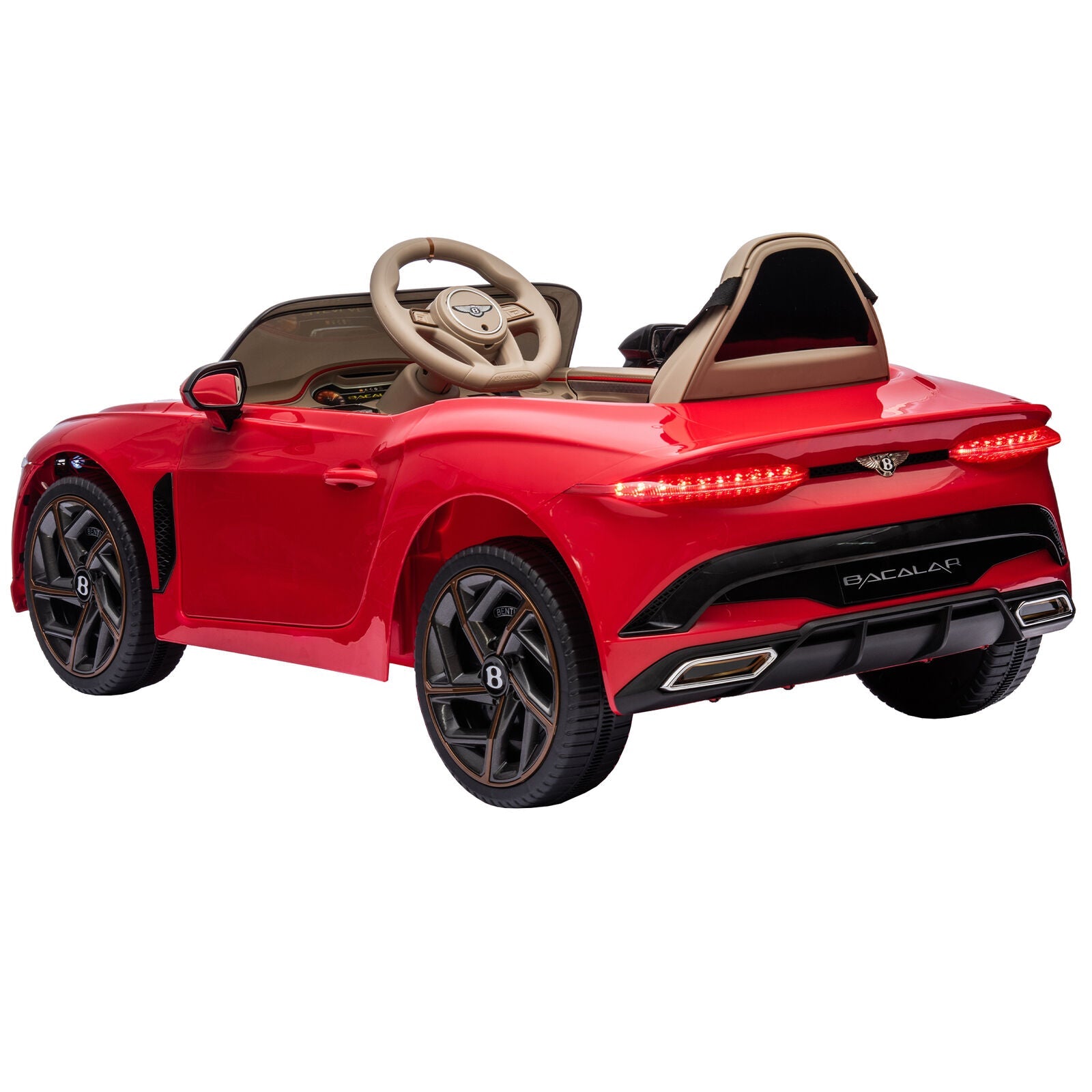 Licensed 2.4G Kids Ride On Car with 3 Speeds - Electric 12V Bentley Red