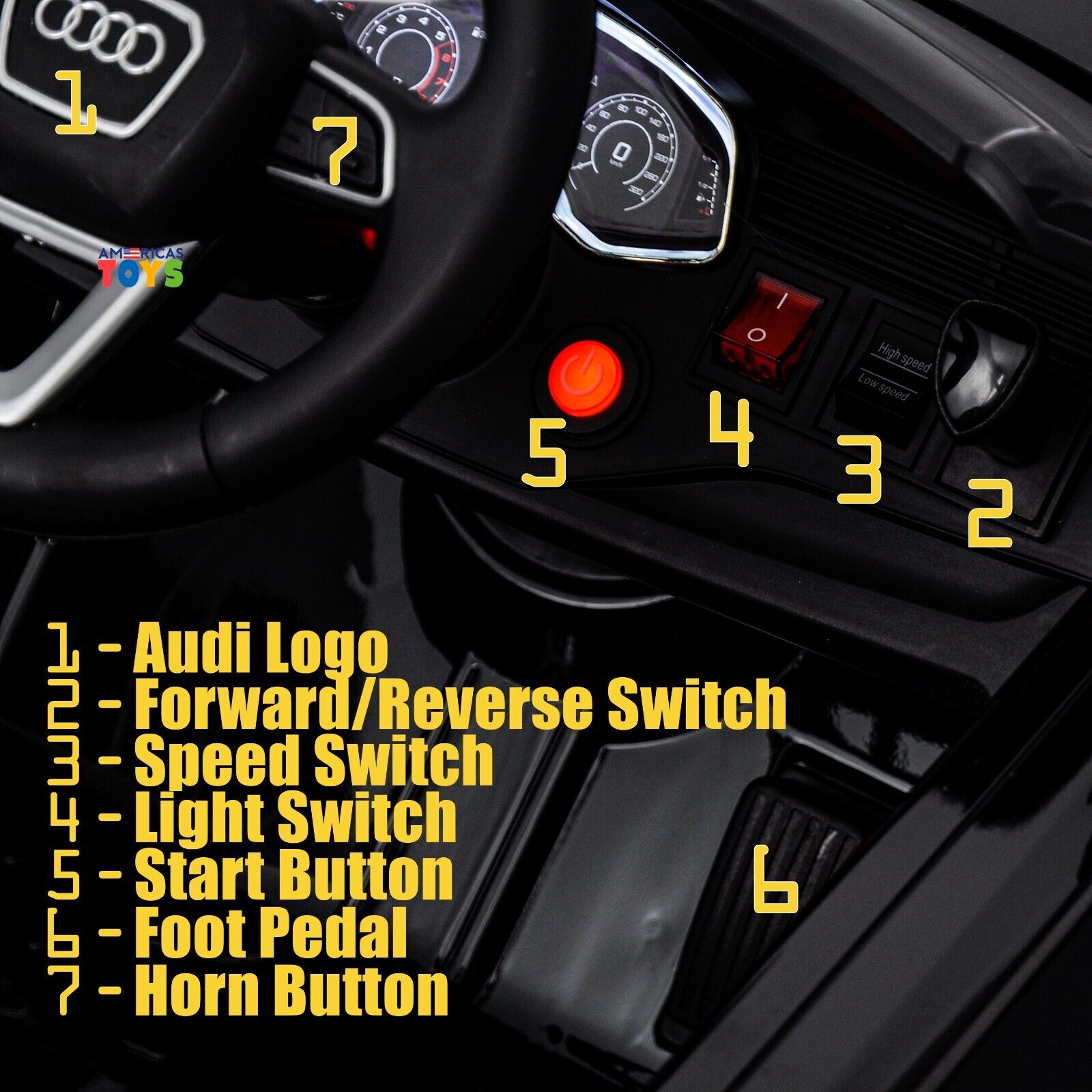 Licensed Audi 12V Electric Ride-On Car for Kids with Remote Control and MP3 Player - Available in Multiple Colors