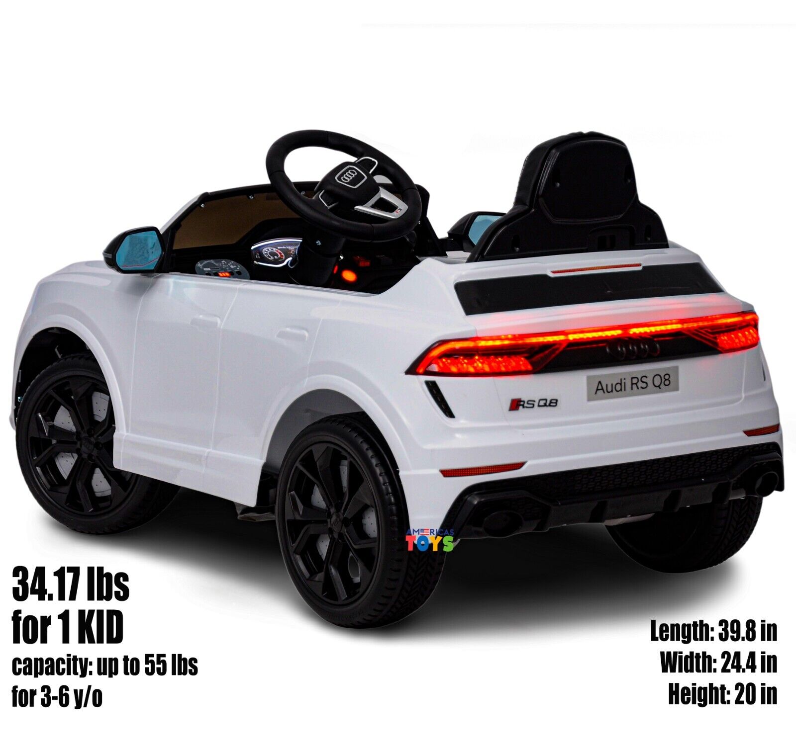 Licensed Audi 12V Electric Ride-On Car for Kids with Remote Control and MP3 Player - Available in Multiple Colors