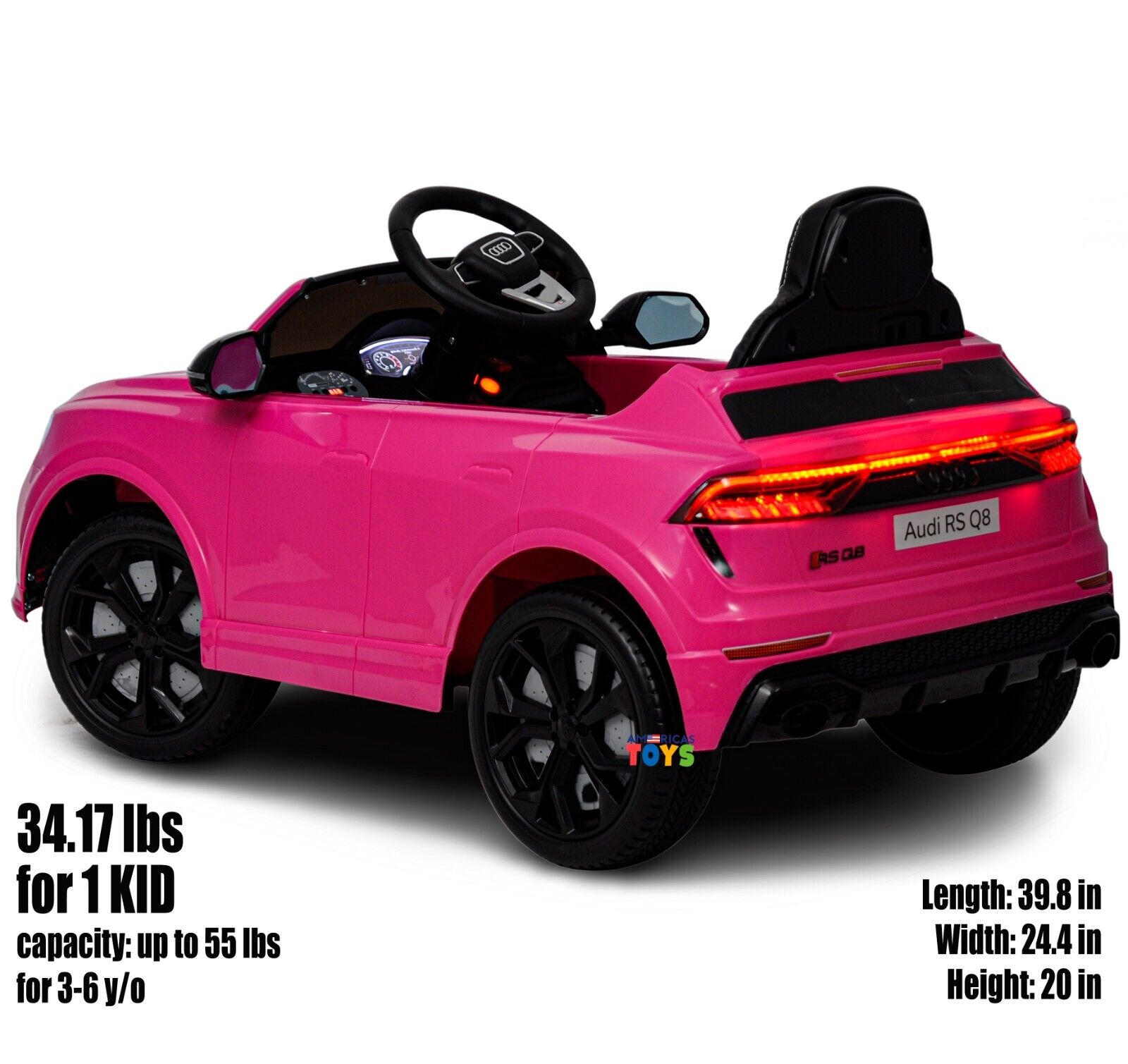 Licensed Audi 12V Electric Ride-On Car for Kids with Remote Control and MP3 Player - Available in Multiple Colors