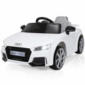 Licensed Audi TT RS Electric Ride-On Car for Kids with Remote Control and MP3 Player - White