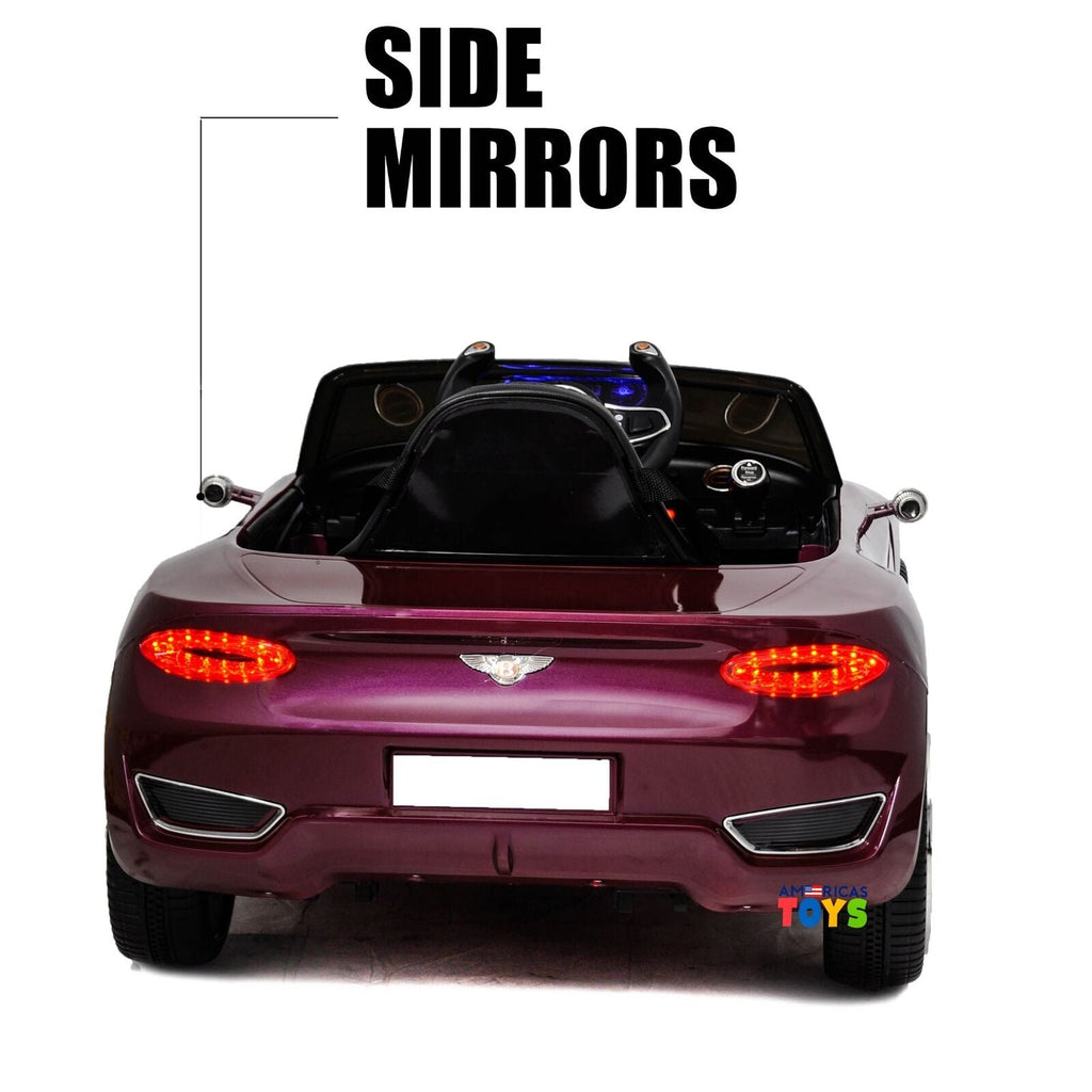 Licensed Bentley 12V Ride On Car with Radio, Remote Control, MP3 Player - Available in Multiple Colors for Kids