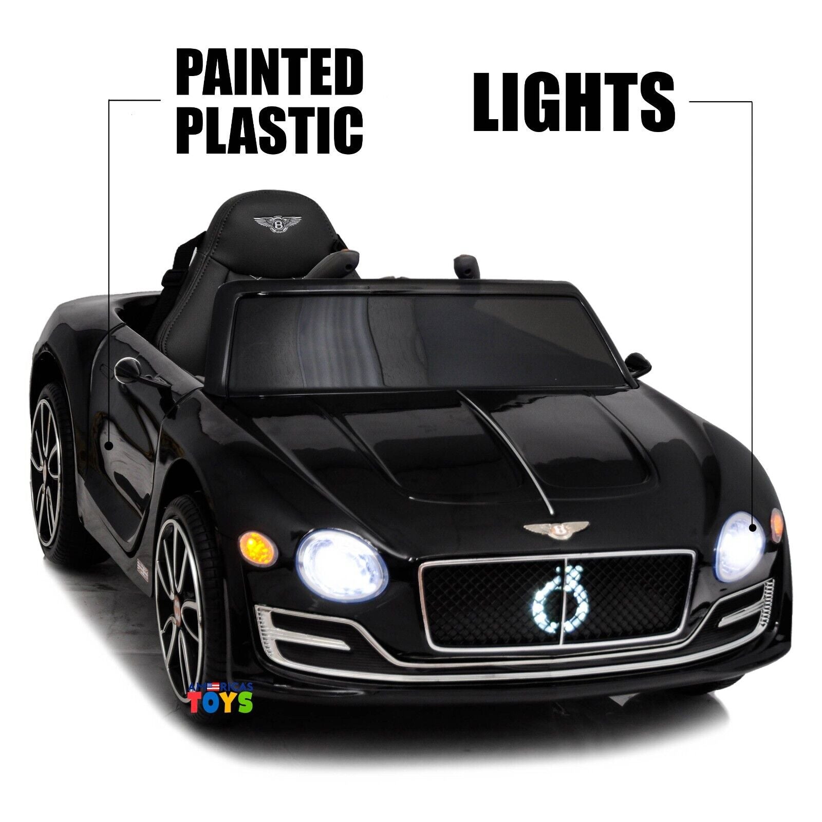 Licensed Bentley 12V Ride On Car with Radio, Remote Control, MP3 Player - Available in Multiple Colors for Kids