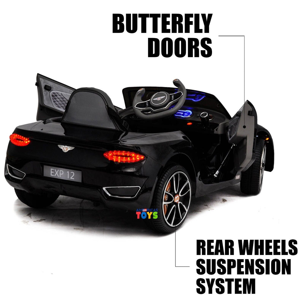 Licensed Bentley 12V Ride On Car with Radio, Remote Control, MP3 Player - Available in Multiple Colors for Kids