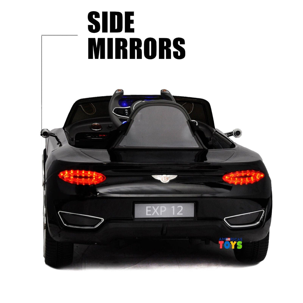 Licensed Bentley 12V Ride On Car with Radio, Remote Control, MP3 Player - Available in Multiple Colors for Kids