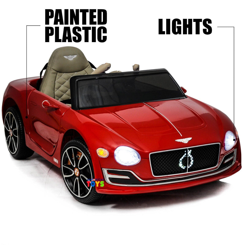 Licensed Bentley 12V Ride On Car with Radio, Remote Control, MP3 Player - Available in Multiple Colors for Kids