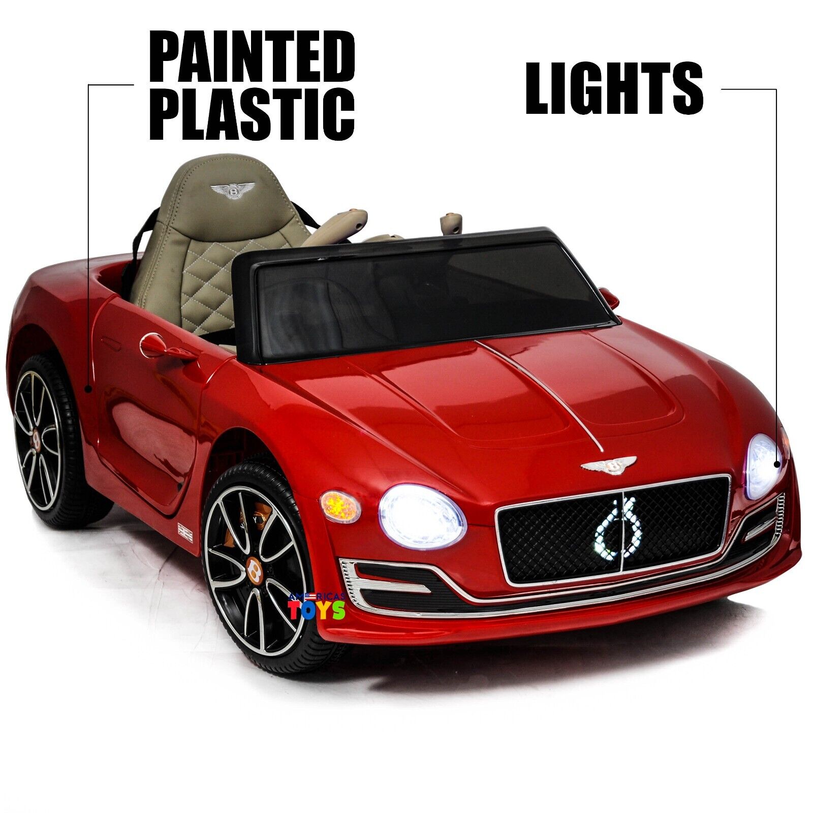 Licensed Bentley 12V Ride On Car with Radio, Remote Control, MP3 Player - Available in Multiple Colors for Kids