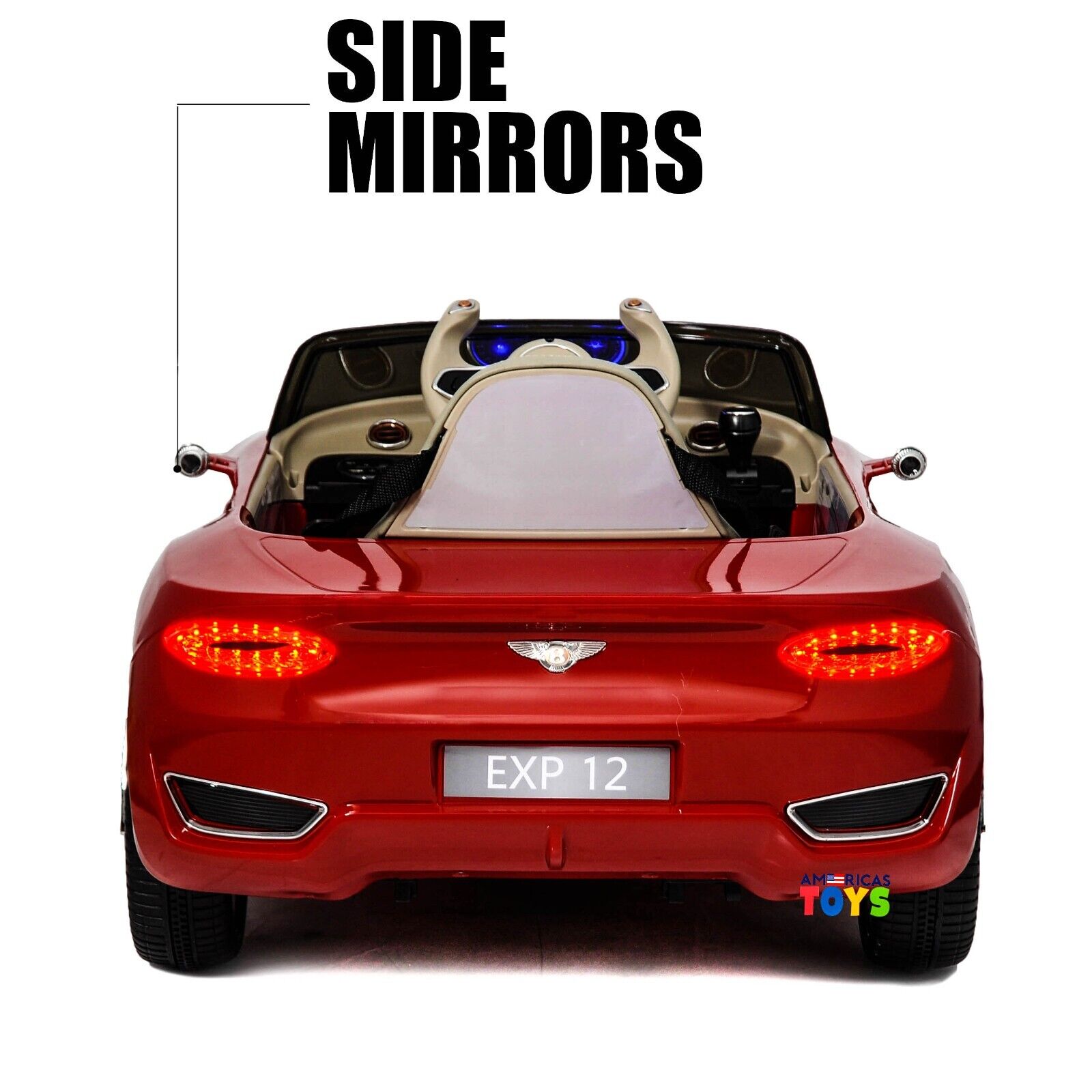 Licensed Bentley 12V Ride On Car with Radio, Remote Control, MP3 Player - Available in Multiple Colors for Kids