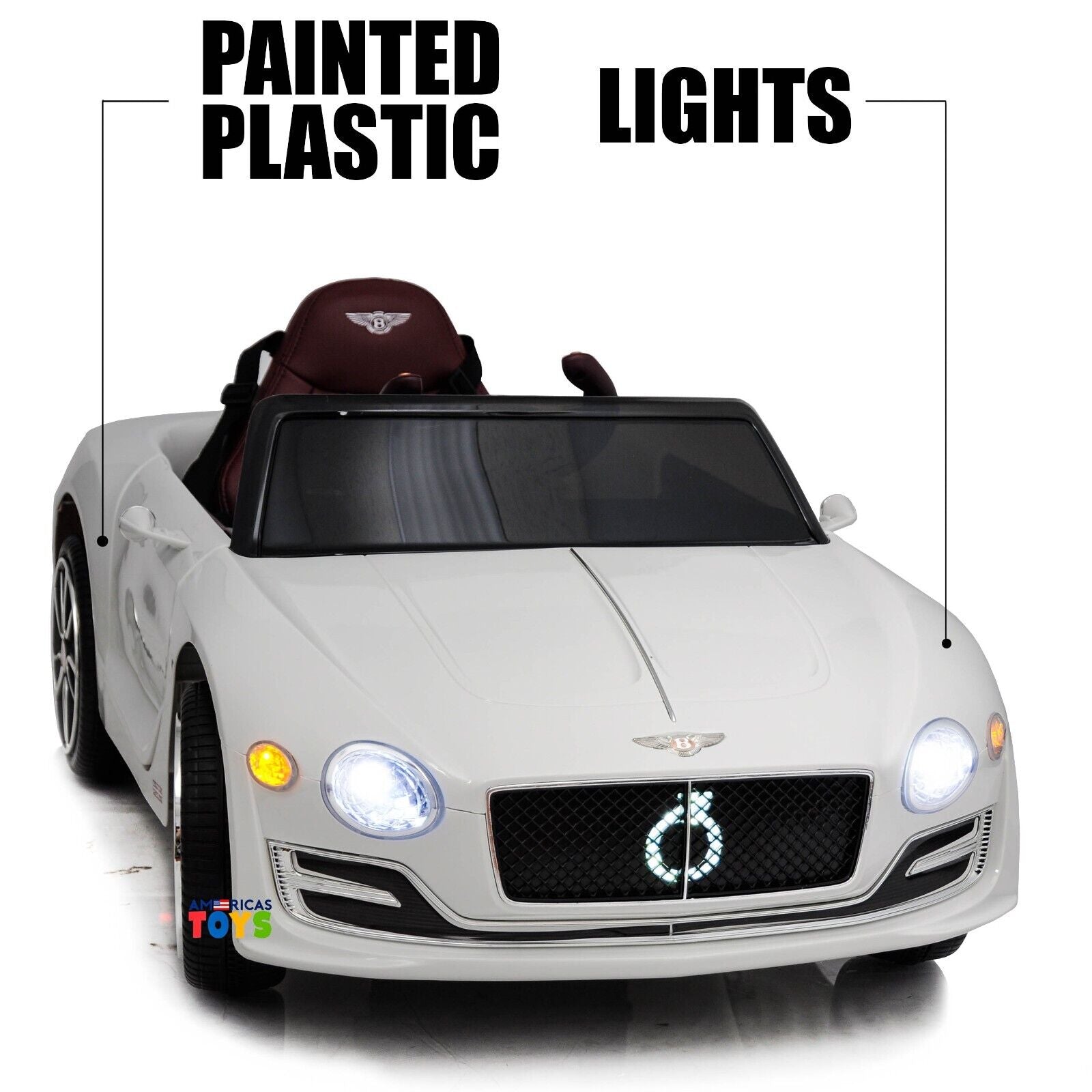 Licensed Bentley 12V Ride On Car with Radio, Remote Control, MP3 Player - Available in Multiple Colors for Kids
