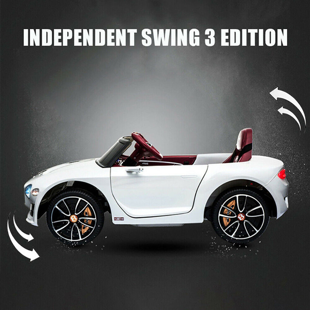 Electric Kids Ride-On Car with Remote Control, LED Lights, MP3 Player, and Bentley-Inspired Design - 12V