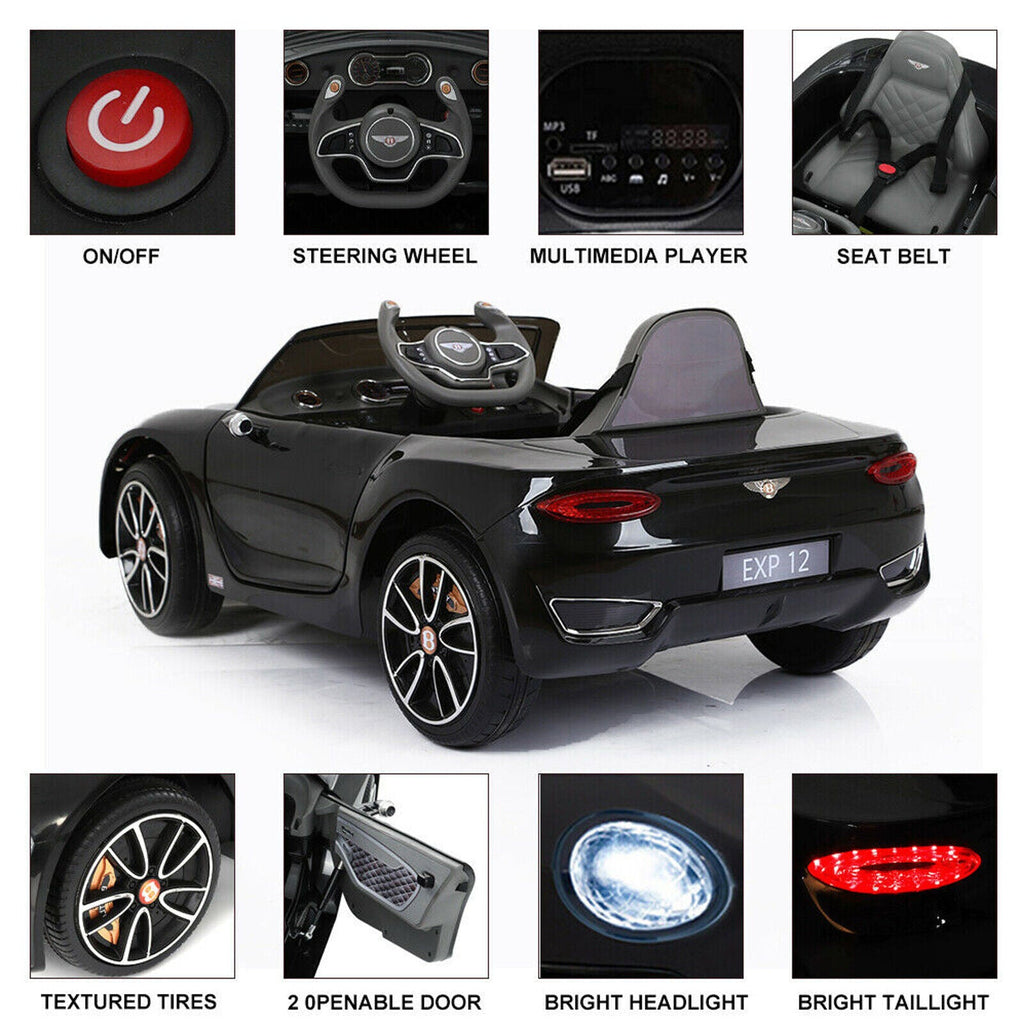 Electric Bentley Style Ride-On Car for Kids with Remote Control and MP3 Player