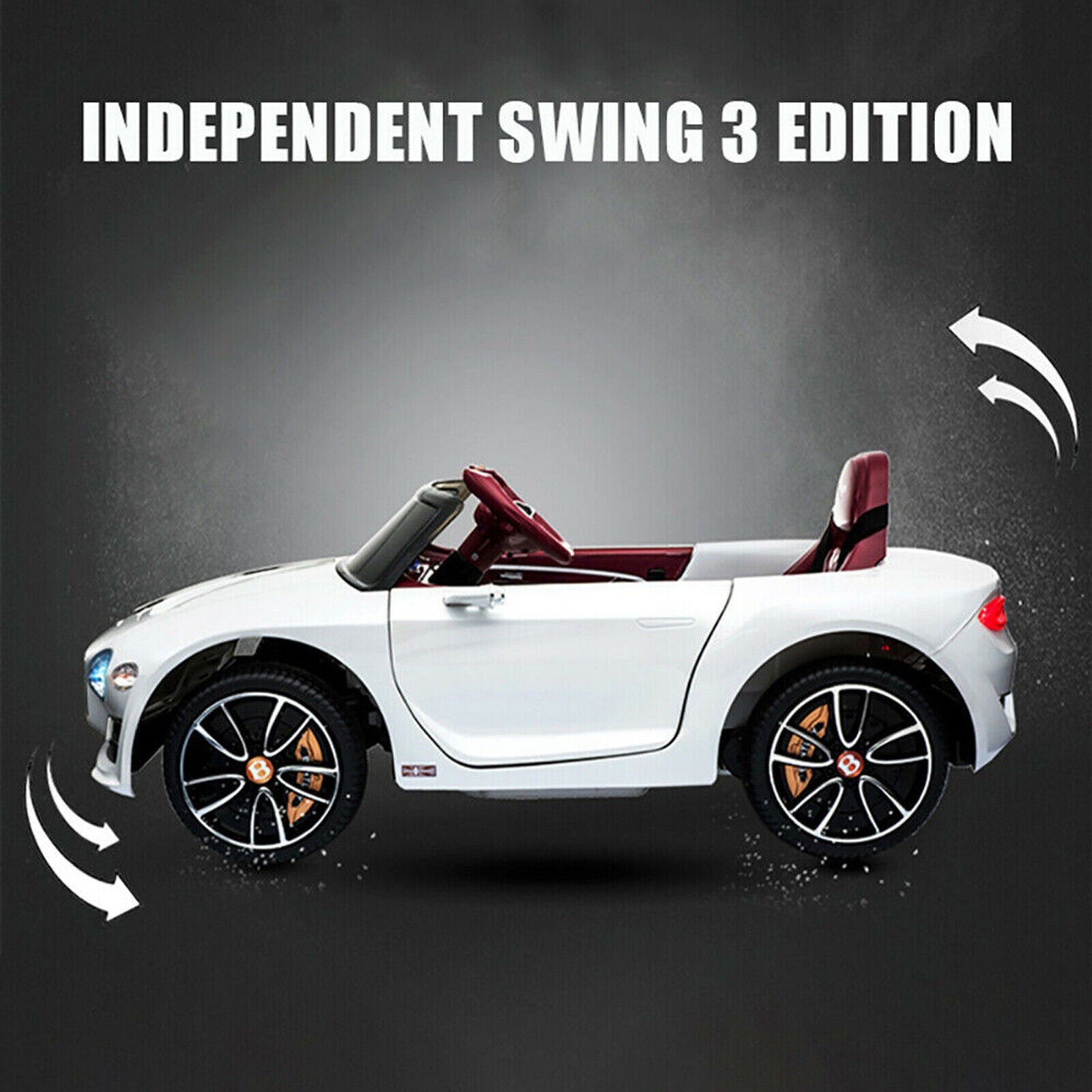 12V Electric Kids Ride On Car with LED Lights - Bentley EXP12 Inspired Design