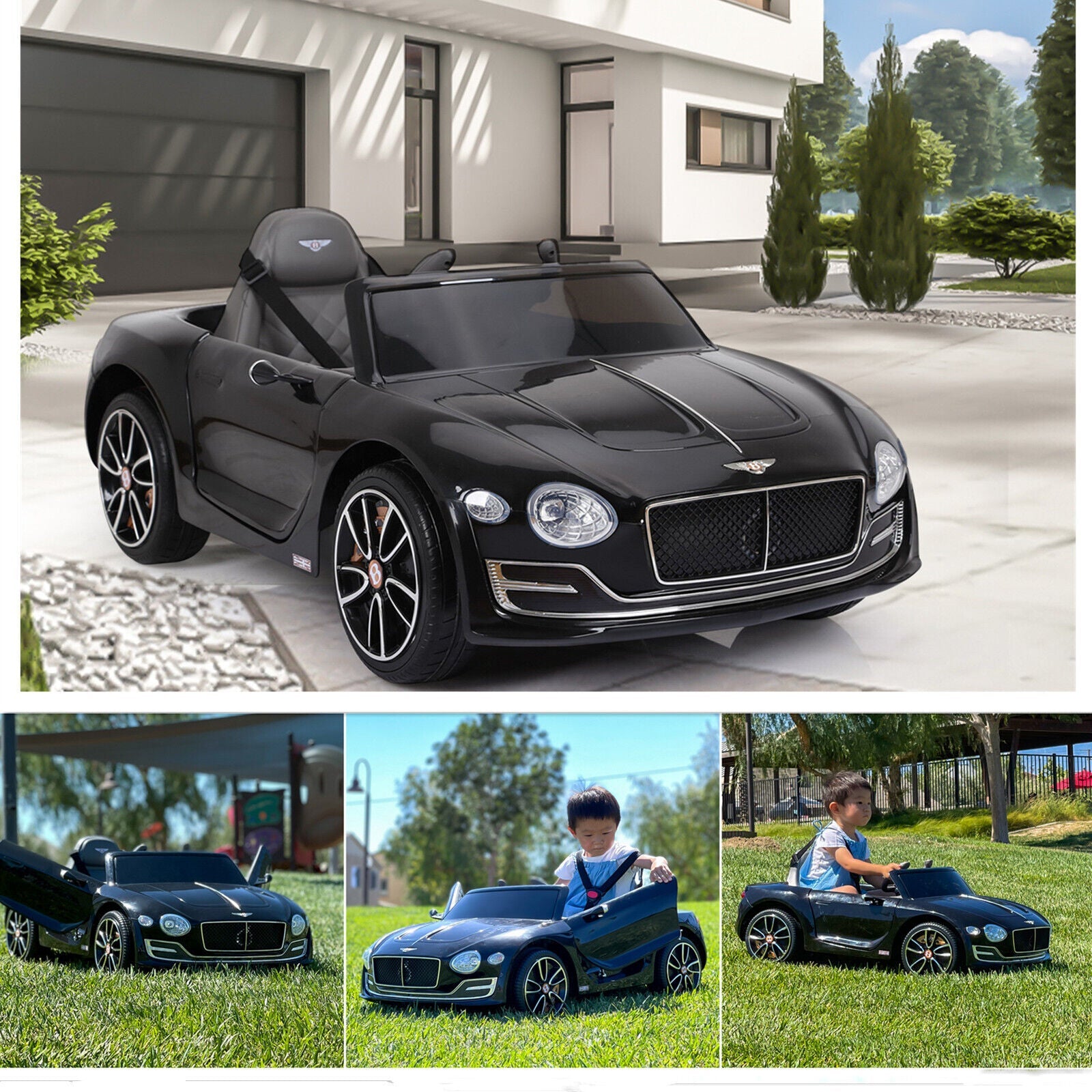 Licensed Bentley Style 12V Electric Ride On Car for Kids with Remote Control - Perfect Gift!