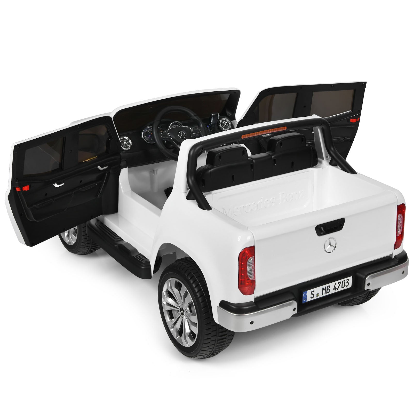 Licensed Benz Electric Ride-On Car for Kids - 2 Seater Toy Vehicle