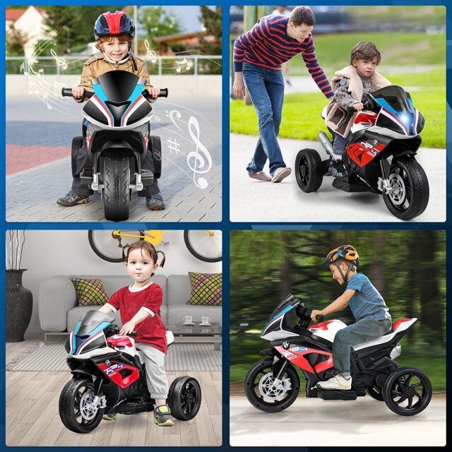 Licensed BMW 12V Battery Powered Electric Ride-On Motorcycle for Kids