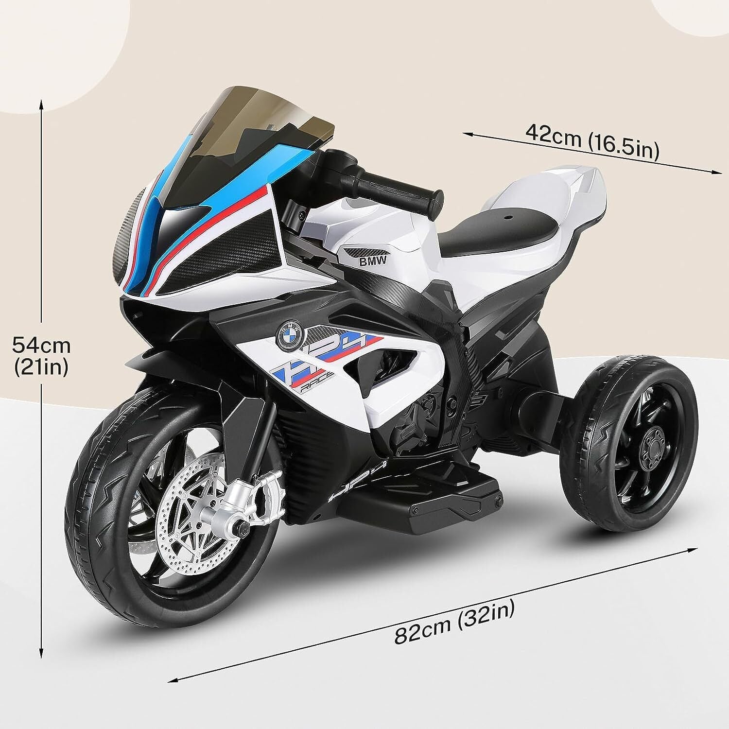Licensed BMW 12V Battery Powered Electric Ride-On Motorcycle for Kids