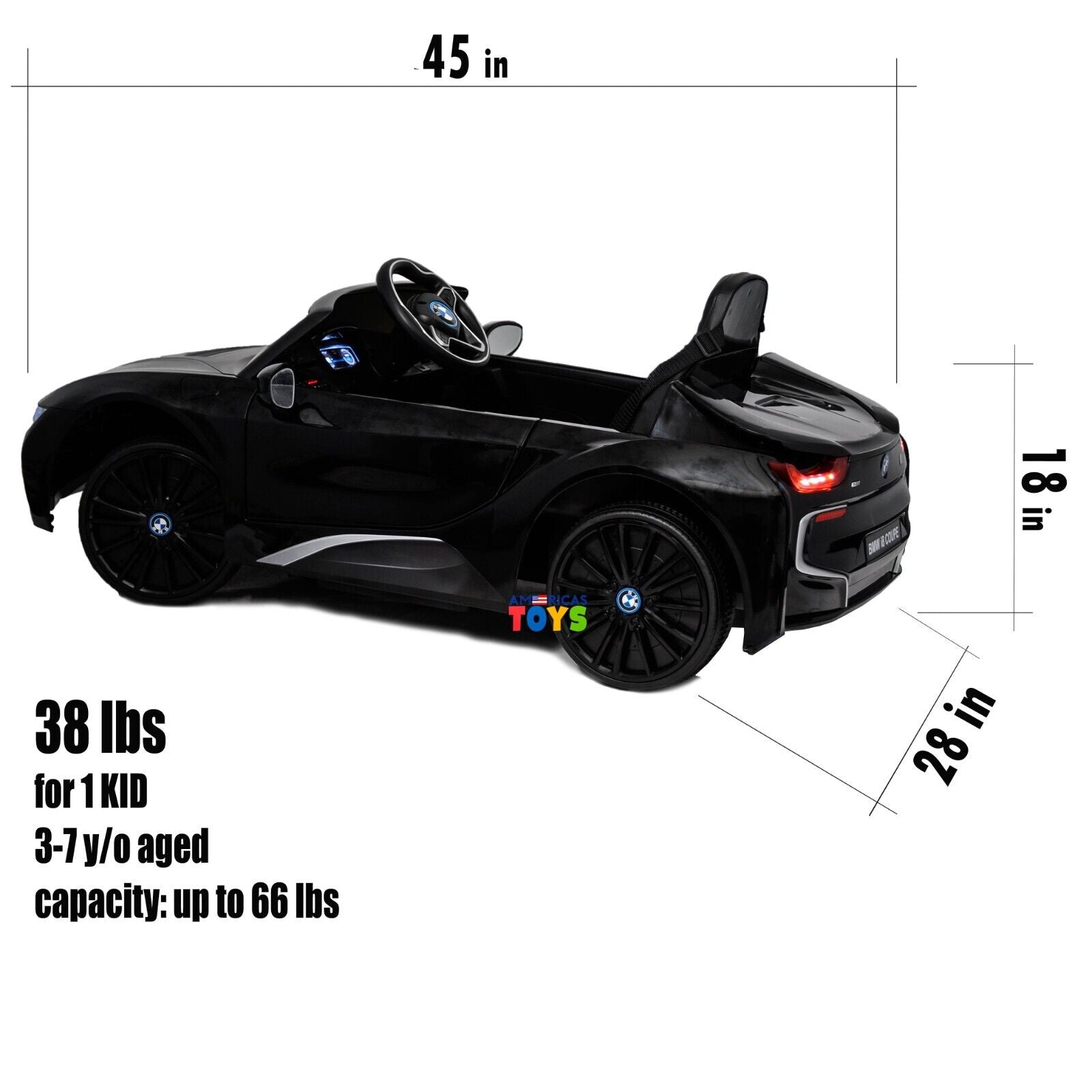 Licensed BMW 12V RC Ride-On Coupe for Kids with MP3 Player - Available in Multiple Colors