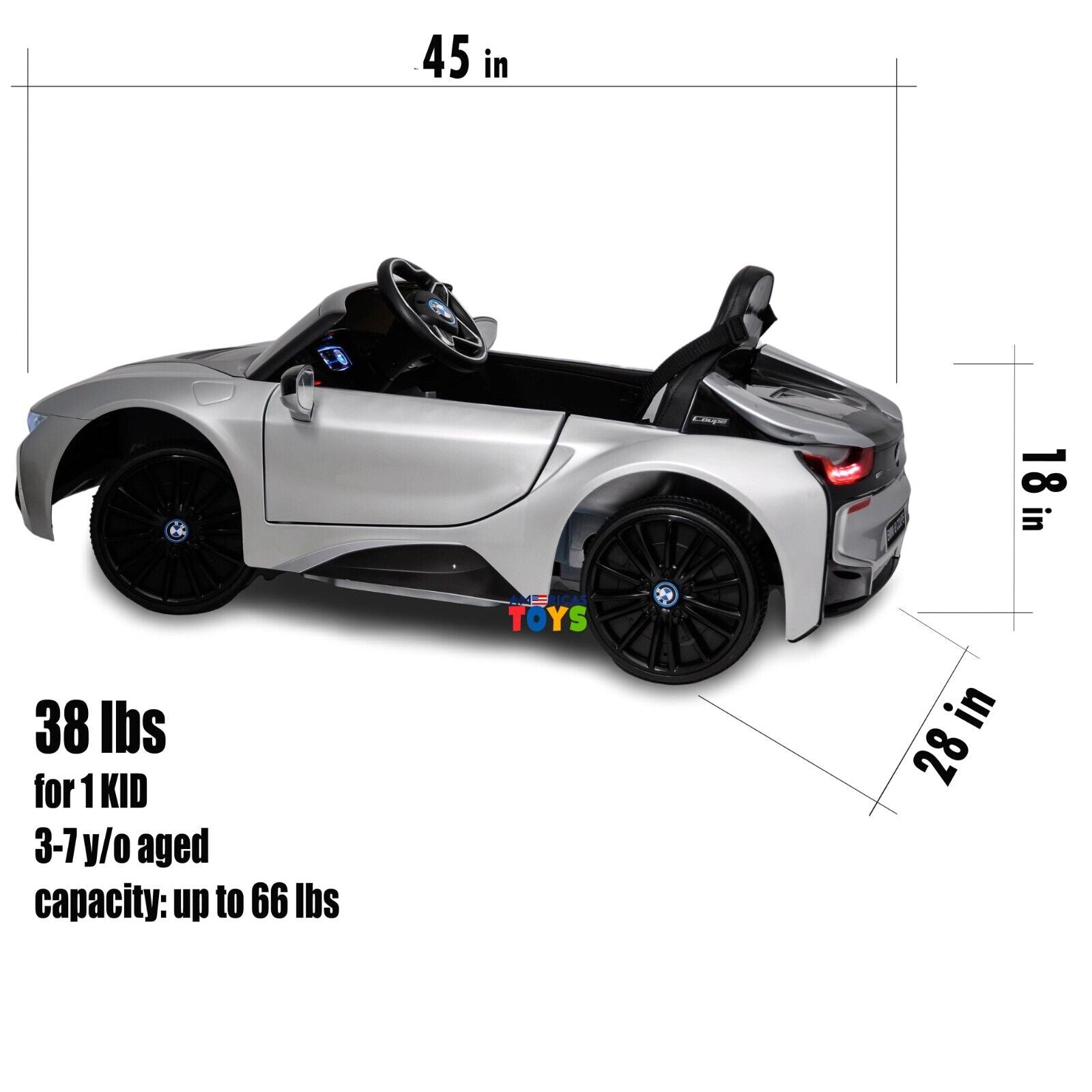Licensed BMW 12V RC Ride-On Coupe for Kids with MP3 Player - Available in Multiple Colors