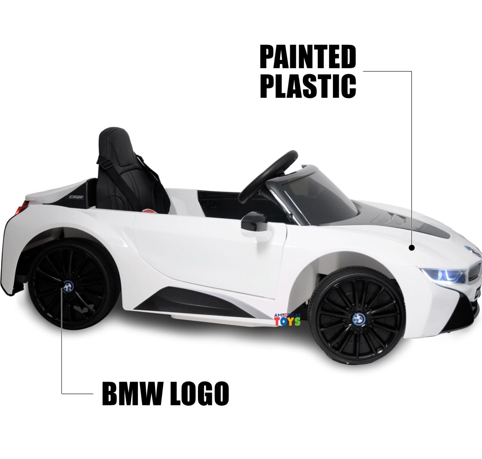 Licensed BMW 12V RC Ride-On Coupe for Kids with MP3 Player - Available in Multiple Colors