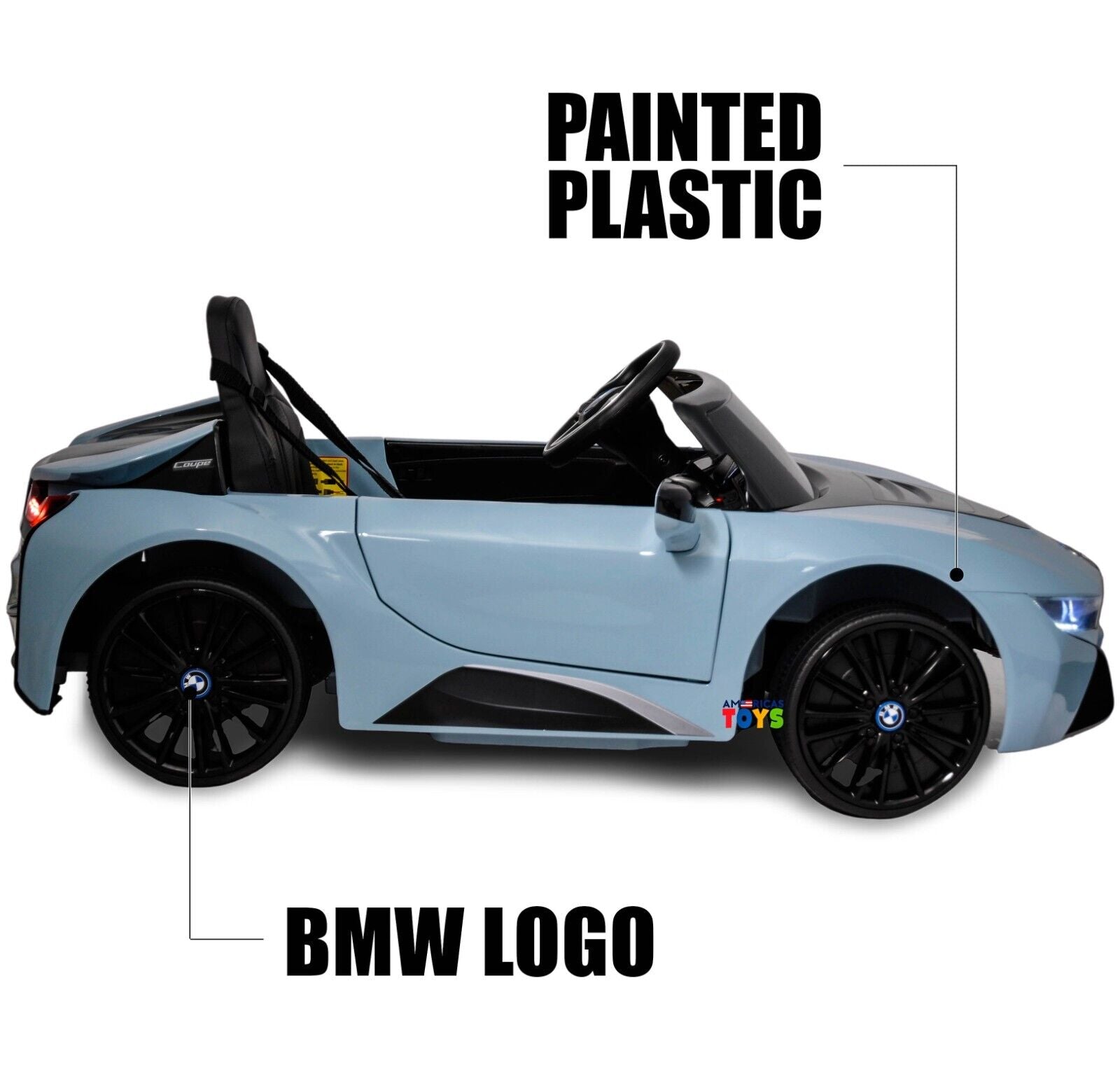 Licensed BMW 12V RC Ride-On Coupe for Kids with MP3 Player - Available in Multiple Colors