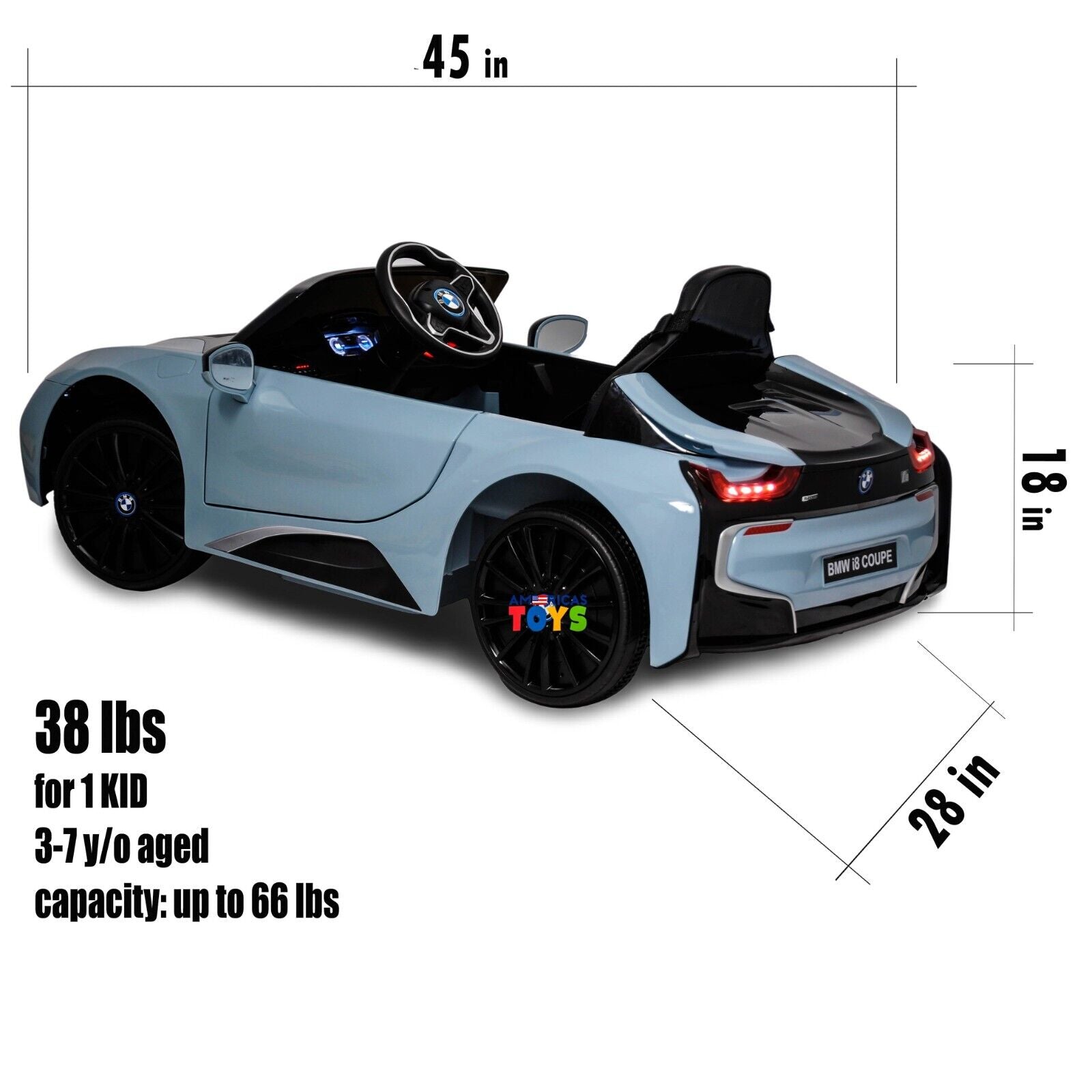 Licensed BMW 12V RC Ride-On Coupe for Kids with MP3 Player - Available in Multiple Colors