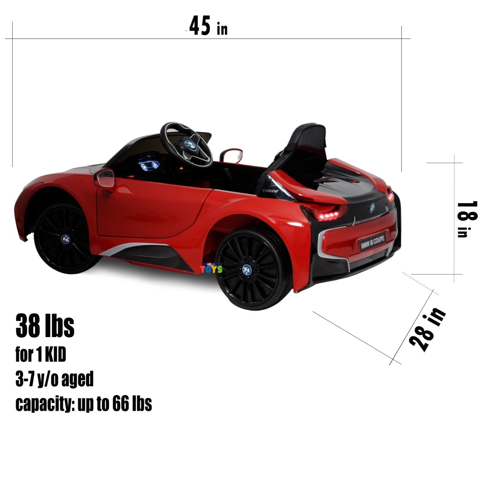 Licensed BMW 12V RC Ride-On Coupe for Kids with MP3 Player - Available in Multiple Colors