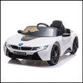 Licensed BMW I8 Electric Ride-On Car for Kids with MP3 and Remote Control - White
