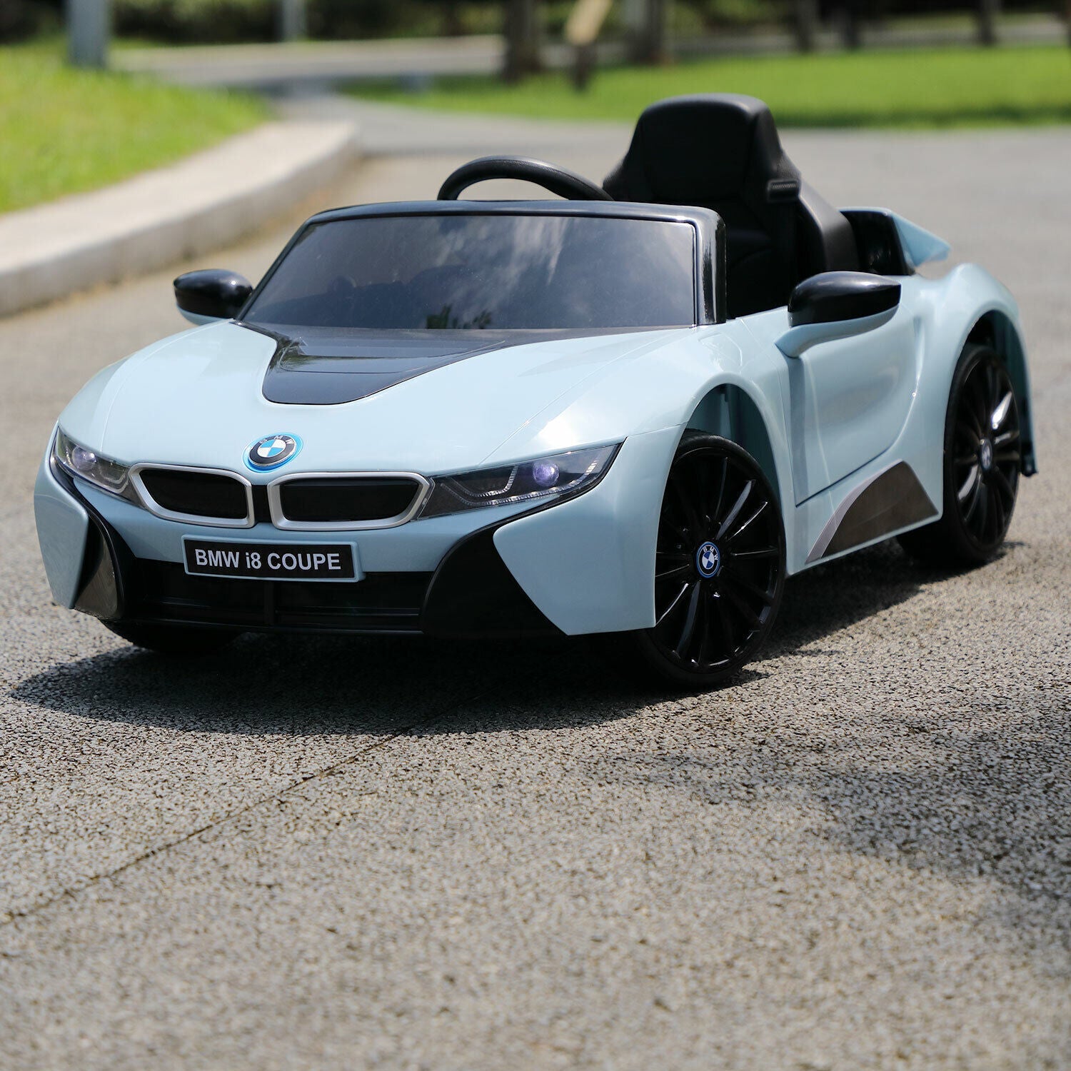 BMW I8 Electric Blue Kids Ride-On Car with Remote Control - Perfect for Christmas!