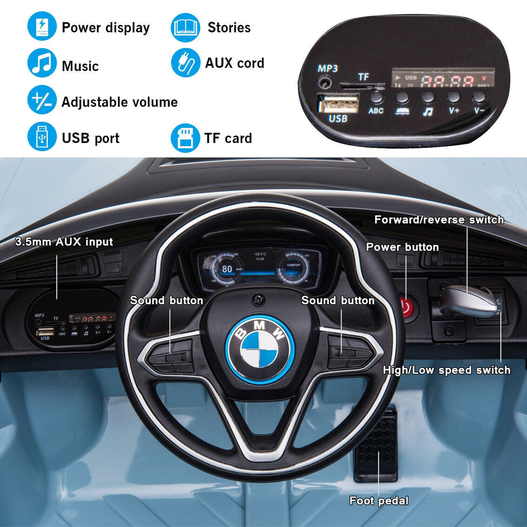 12V BMW I8 Electric Ride-On Car for Kids with 2.4G Remote Control