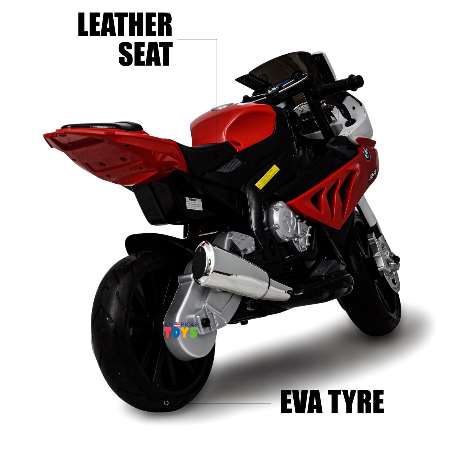 Licensed BMW Kids Motorcycle with MP3 Player and EVA Wheels - Available in Multiple Colors