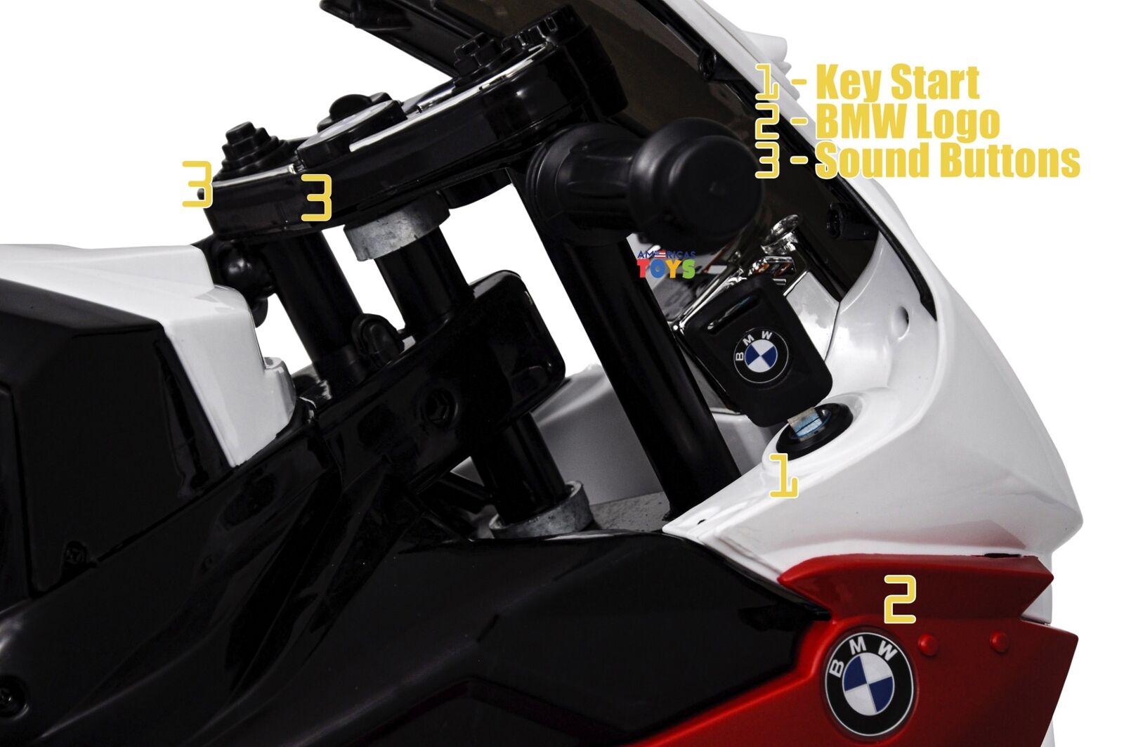 Licensed BMW Kids Motorcycle with MP3 Player and EVA Wheels - Available in Multiple Colors