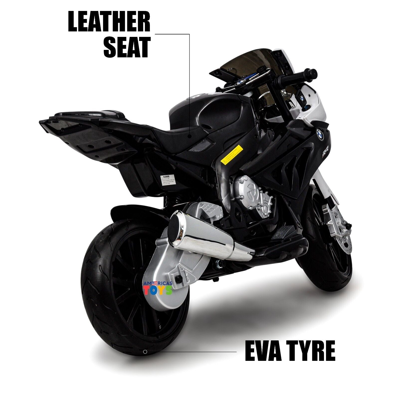 Licensed BMW Kids Motorcycle with MP3 Player and EVA Wheels - Available in Multiple Colors