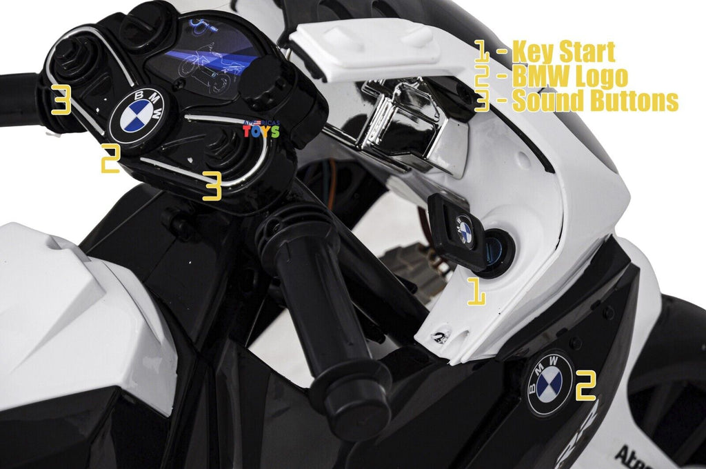 Licensed BMW Kids Motorcycle with MP3 Player and EVA Wheels - Available in Multiple Colors
