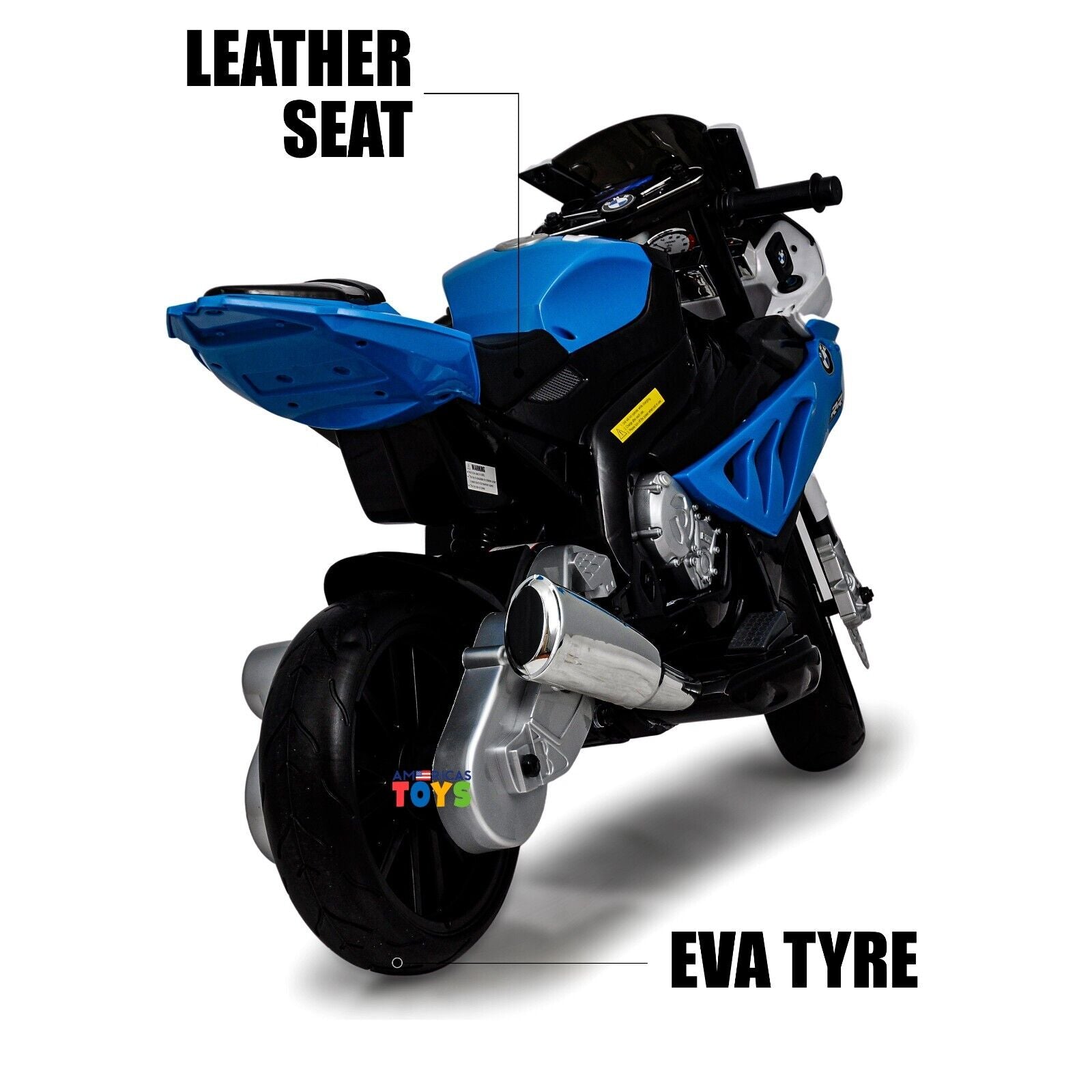 Licensed BMW Kids Motorcycle with MP3 Player and EVA Wheels - Available in Multiple Colors