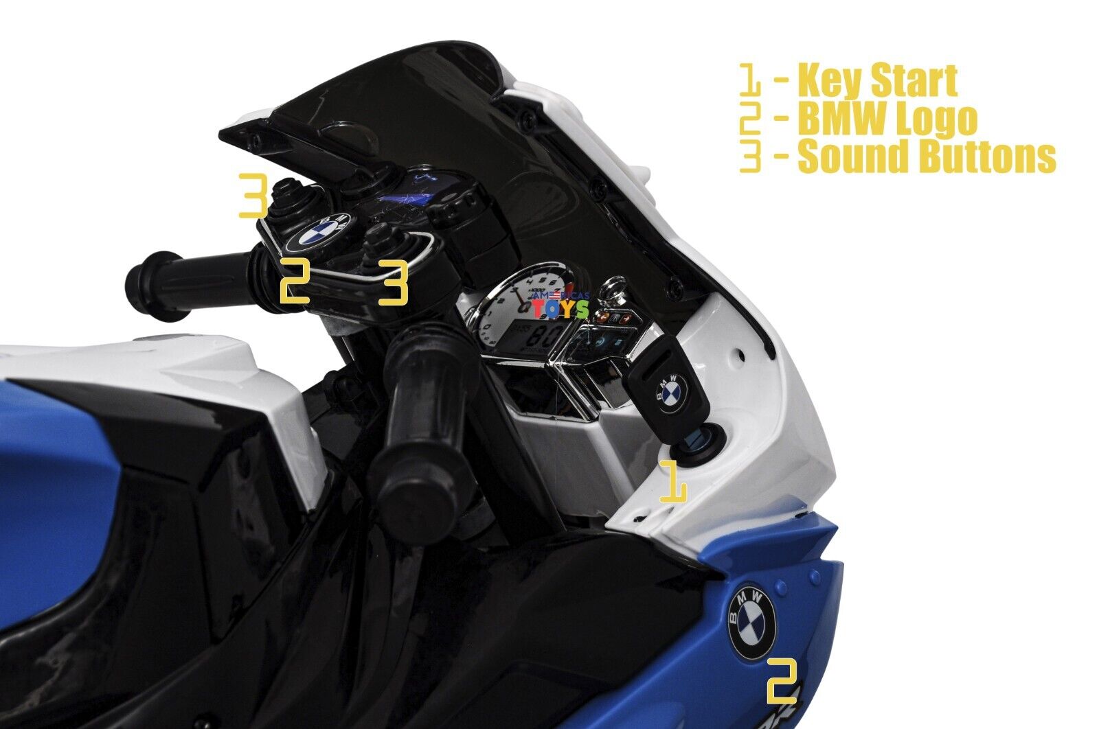 Licensed BMW Kids Motorcycle with MP3 Player and EVA Wheels - Available in Multiple Colors