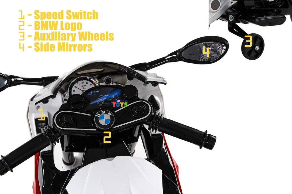 Licensed BMW Kids Motorcycle with MP3 Player and EVA Wheels - Available in Multiple Colors
