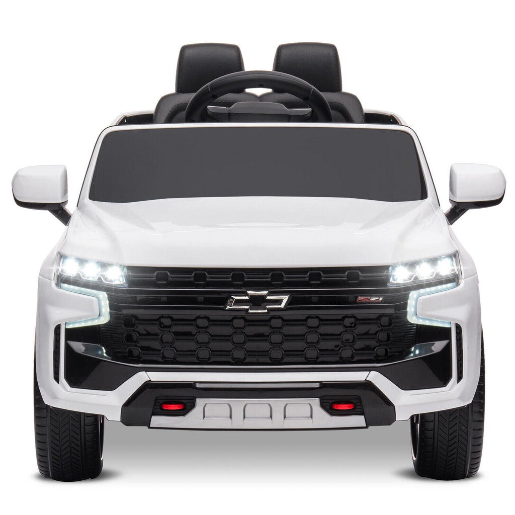 Licensed Chevrolet Silverado GMC 12V Ride-On Car Truck for Kids - White