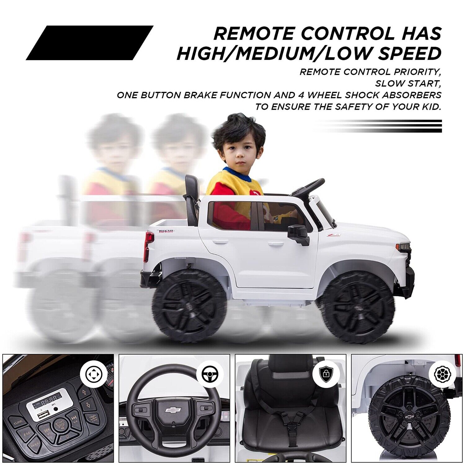 Chevrolet Silverado GMC 12V Battery-Powered Truck for Kids: Ride in Style!
