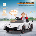 Licensed Lamborghini 12V Battery Powered Ride-On Car for Kids with Remote Control and MP3 Compatibility