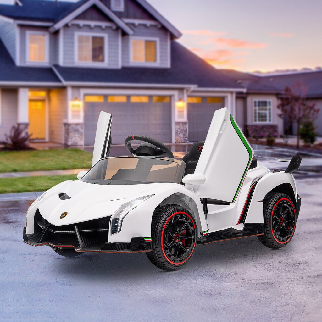 Licensed Lamborghini 12V Battery Powered Ride-On Car for Kids with Remote Control and MP3 Compatibility