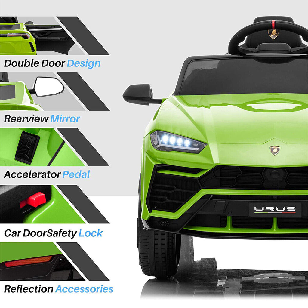 Licensed Lamborghini 12V Ride-On Car with Remote Control, LED Lights, and MP3 Player