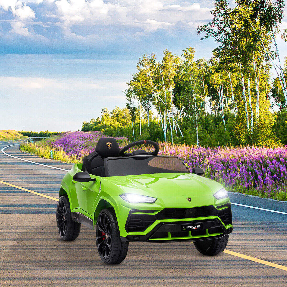 Licensed Lamborghini 12V Ride-On Car with Remote Control, LED Lights, and MP3 Player