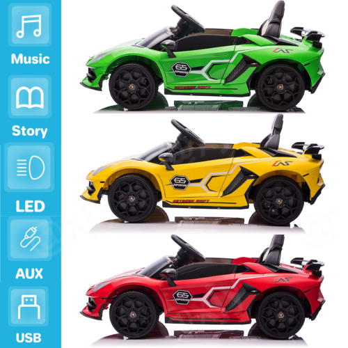 Licensed Lamborghini Aventador Battery Powered Ride-On Car for Kids - 12V Toy Gift
