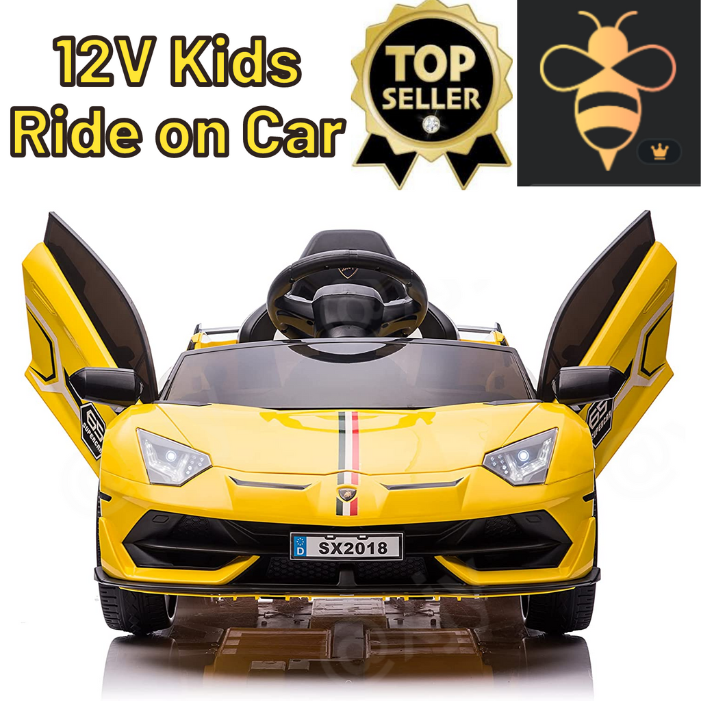 Licensed Lamborghini Aventador Battery Powered Ride-On Car for Kids - 12V Toy Gift