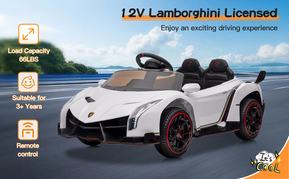 Licensed Lamborghini Electric Car for Kids with Remote Control - Perfect Gift for Young Drivers!