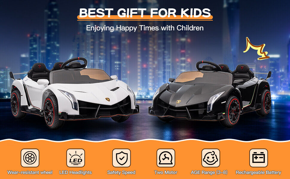 Licensed Lamborghini Electric Car for Kids with Remote Control - Perfect Gift for Young Drivers!