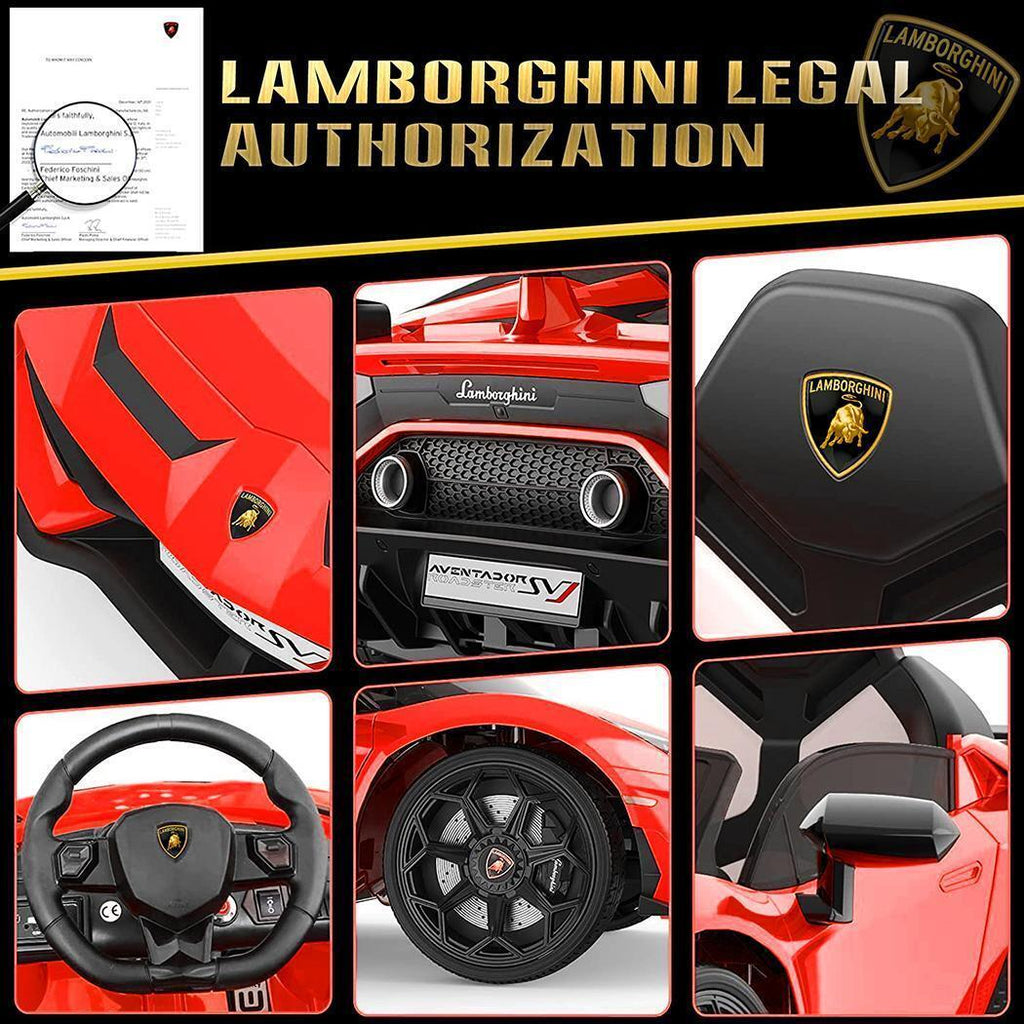 Lamborghini Licensed Electric Ride On Car with Remote Control - Sports Toy for Kids
